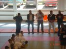 30 ans judo club Pompaples. De droite à gauche, au micro la Présidente Janine (...)
